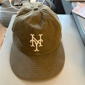 New Era Olive Green Cap with White Logo